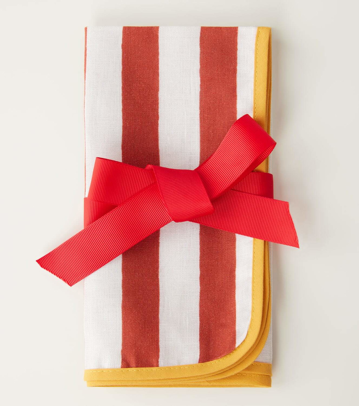 La DoubleJ Riviera Mattone set of 2 linen napkins