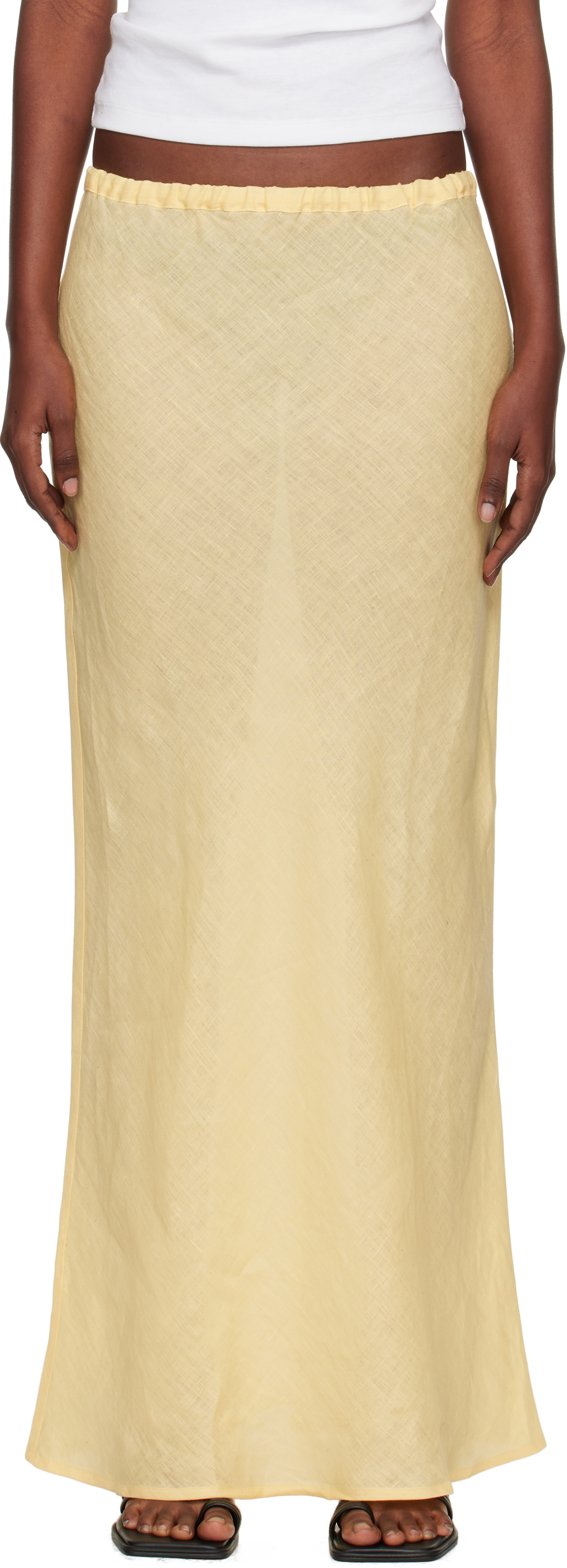 Baserange Yellow Dydine Maxi Skirt Baserange