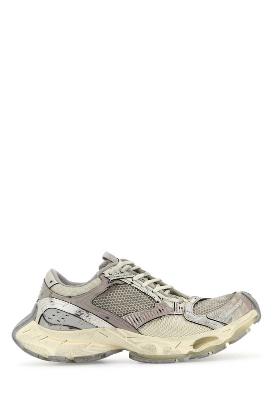 Photo: Balenciaga Multicolor Synthetic Leather And Mesh Stapler Sneakers