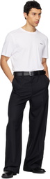 Hugo Black Logo Tab Leather Derbys