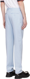 Alexander McQueen Blue Tailored Cigarette Trousers