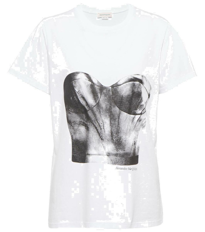 Photo: Alexander McQueen Printed cotton jersey T-shirt