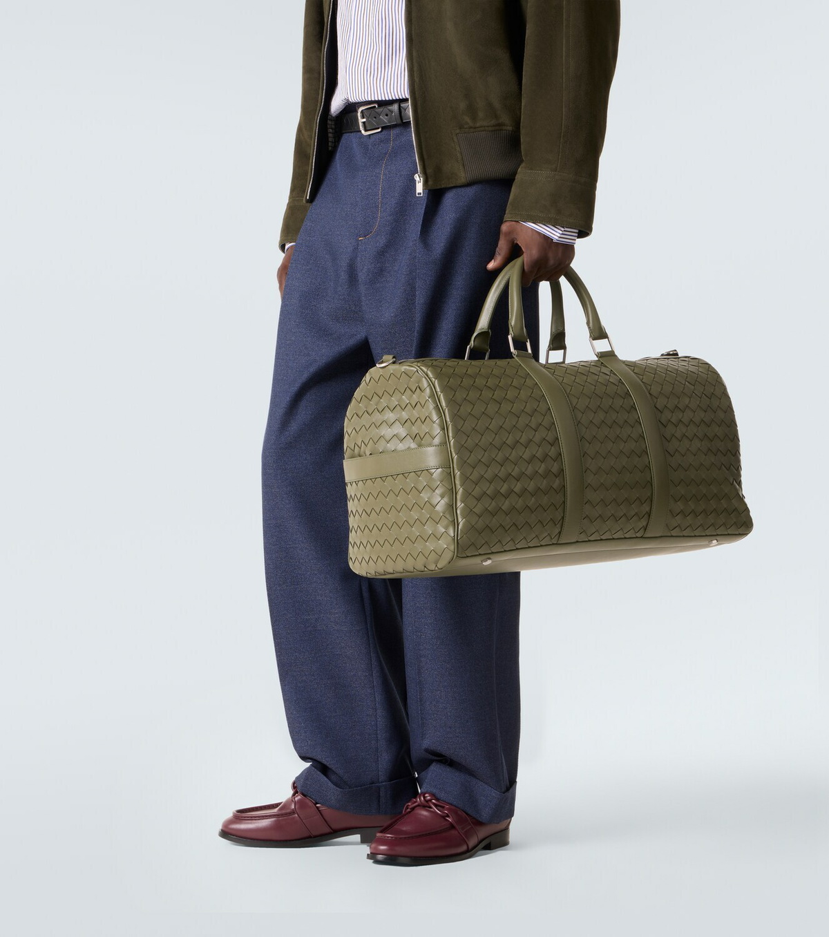 Bottega Veneta Intrecciato leather duffel bag