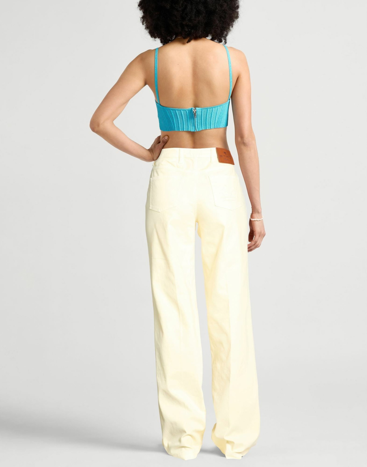 Etro Womens Pants Pastel in Yellow