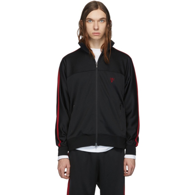 Photo: South2 West8 Black Smooth Trainer Zip-Up Sweater