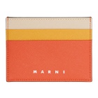 Marni Red and Orange Colorblock Card Holder