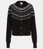 Khaite Michaela Fair Isle cashmere-blend cardigan