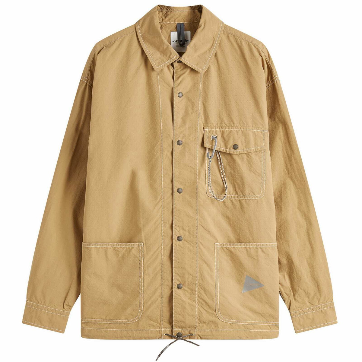 and wander Men's Pertex Wind Jacket in Beige and Wander