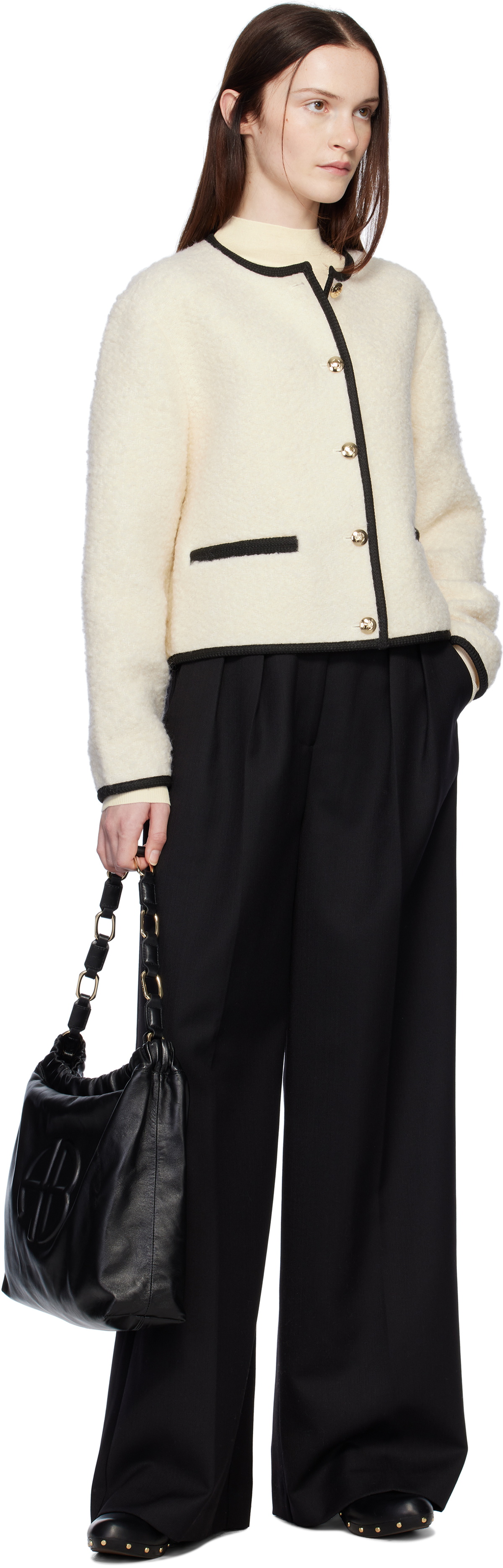 ANINE BING Black Kate Shoulder Bag