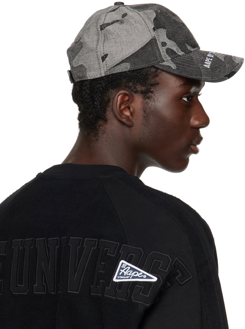 AAPE by A Bathing Ape Gray Embroidered Cap AAPE by A Bathing Ape