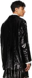 We11done Black Sequin Oversize Blazer