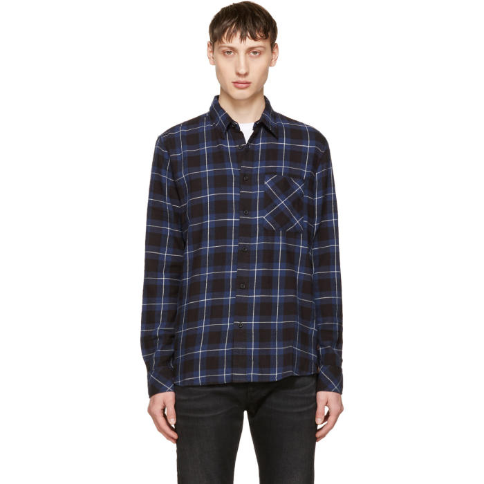 Photo: Nudie Jeans Indigo Sten Block Check Shirt