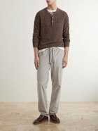 SEASE - Mindset Slim-Fit Cotton-Blend Corduroy Drawstring Trousers - Gray