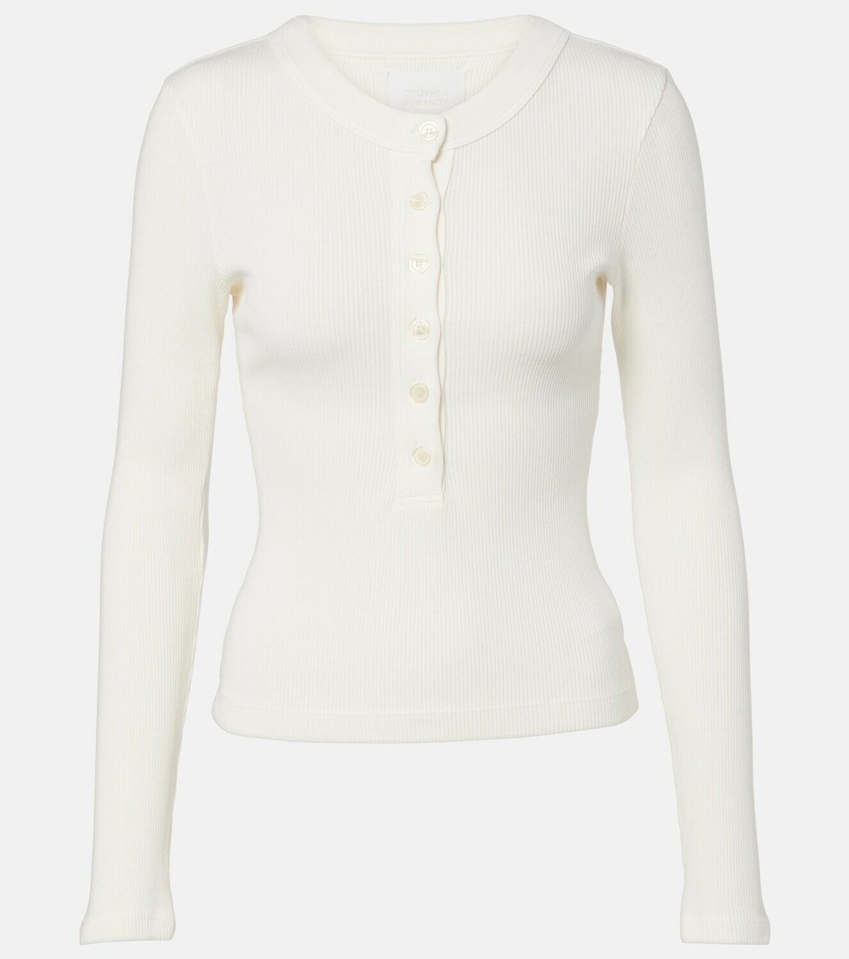Citizens of Humanity Varra ribbed-knit Henley shirt
