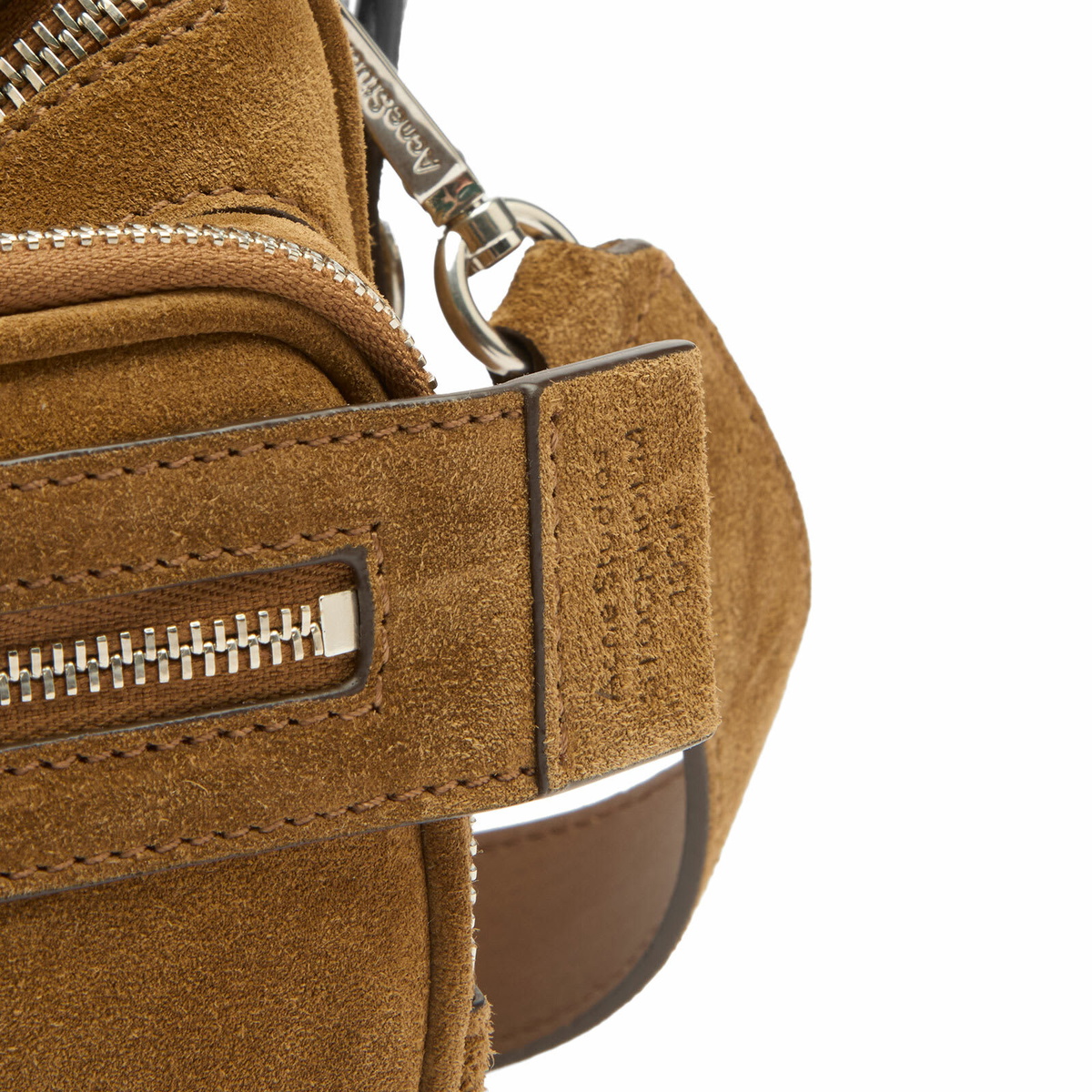 Acne Studios Women's Camero Party Suede Bag in Cognac Brown 