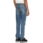 Givenchy Blue Destroyed Lightning Jeans