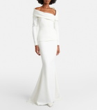Safiyaa Millie draped crêpe gown