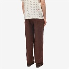 Bode Men's Linen Suiting Trousers in Chocolate