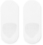 Corgi - Ribbed Cotton-Blend No-Show Socks - White
