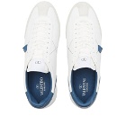 Valentino Men's Stud Retro Runner Sneakers in White/Avio/Ice