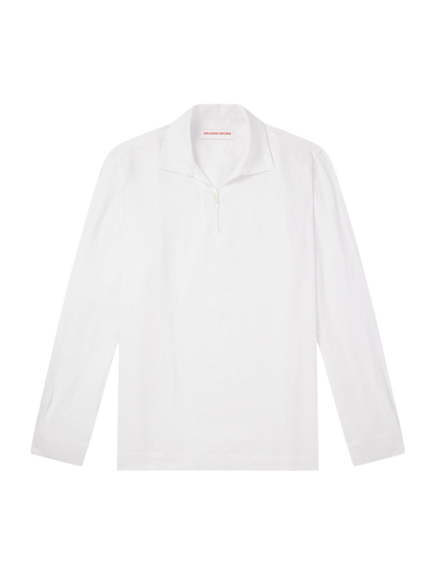 Photo: Orlebar Brown - Vincent Linen Polo Shirt - White