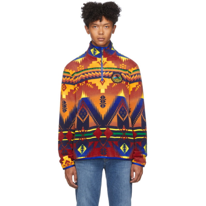 Photo: Polo Ralph Lauren Multicolor Fleece Southwestern Sweater