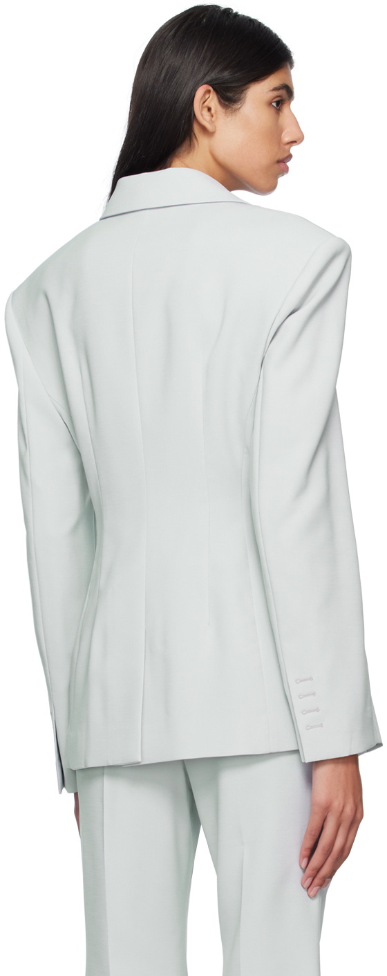 J KOO Gray Cutout Blazer