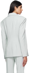 J KOO Gray Cutout Blazer