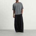 YMC Men's Rapport Stripe Triple T-Shirt in Dark Green Multi
