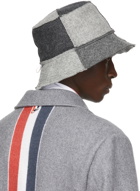 Thom Browne Grey Shetland Wool Quarter-Split Bucket Hat