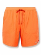Nike Running - 2-in-1 Stride Straight-Leg Dri-FIT Ripstop, Mesh and Stretch-Jersey Shorts - Orange