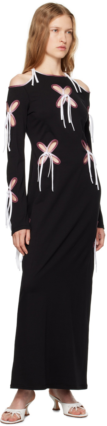 J.Kim Black Yin Yang Midi Dress