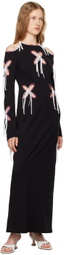 J.Kim Black Yin Yang Midi Dress