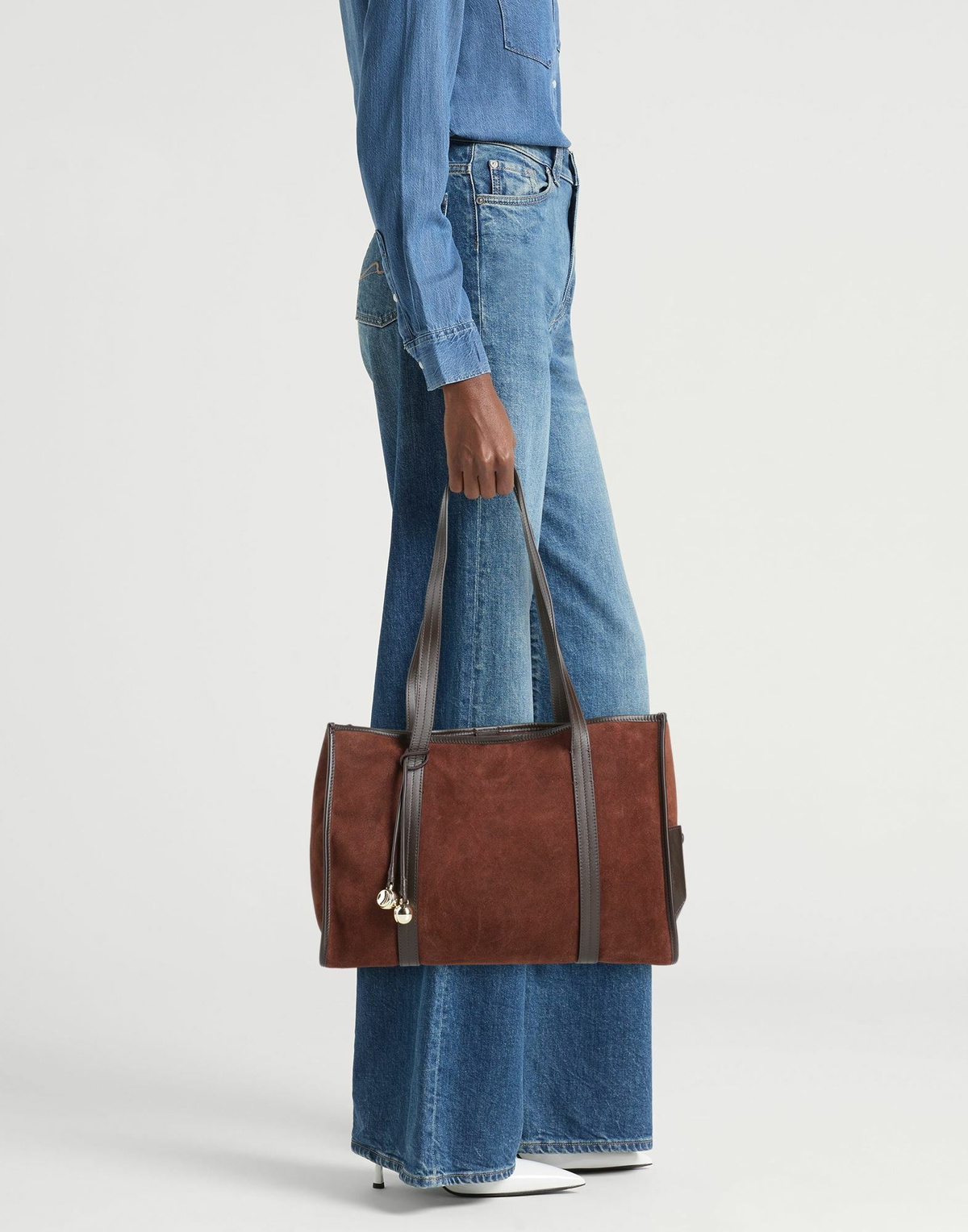 Sandro Womens Shoulder bag Chocolate in Brown