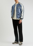 Evisu Souvenir Satin Varsity Jacket Dark Blue