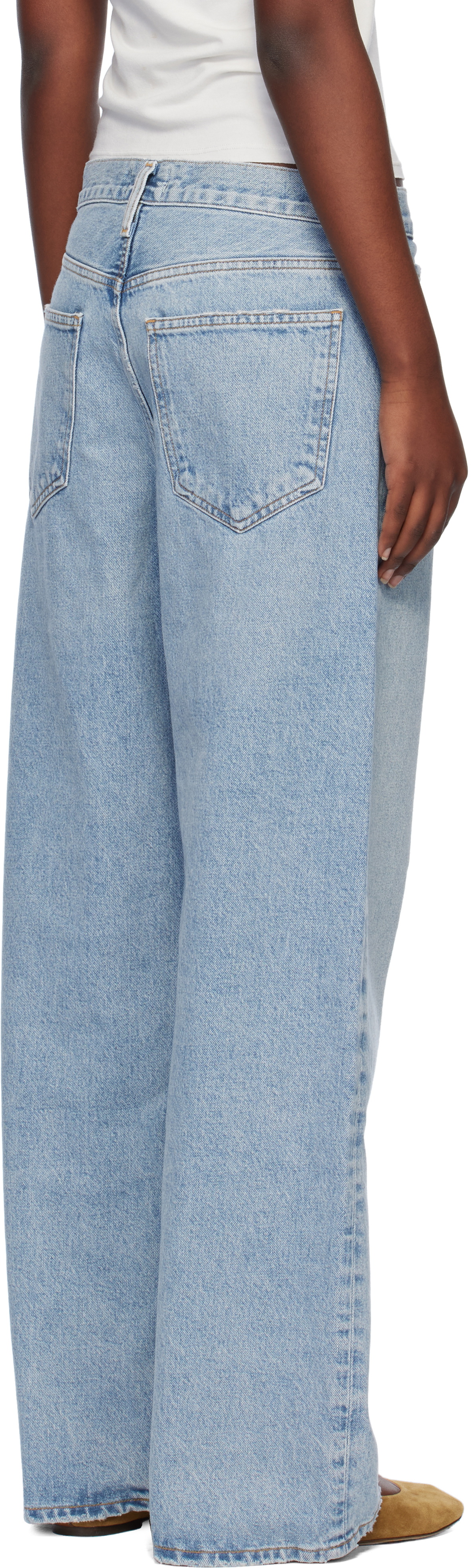 AGOLDE Blue Low Slung Baggy 30.5 Jeans