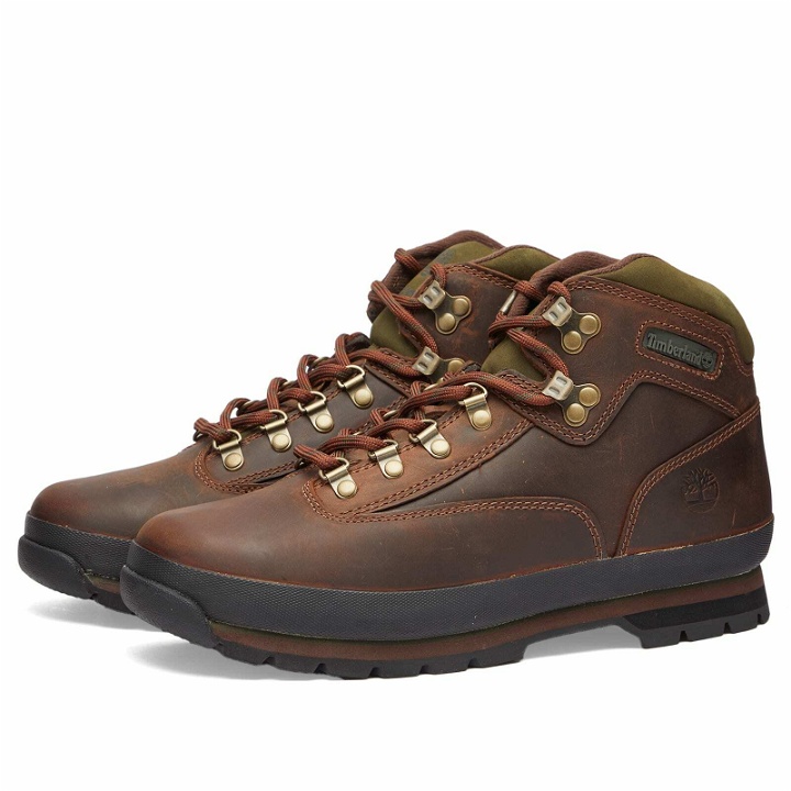 Photo: Timberland Men's Euro Hiker Leather in Md Brown Full Grain