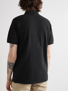 Maison Kitsuné - Logo-Appliquéd Cotton-Piqué Polo Shirt - Black