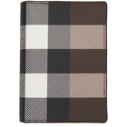 Burberry Brown E-Canvas Giant Check Flint Bifold Card Holder