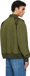 Reigning Champ Khaki Econyl Satin Nylon Stadium Bomber Jacket