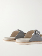 Brunello Cucinelli - Suede Sandals - Gray