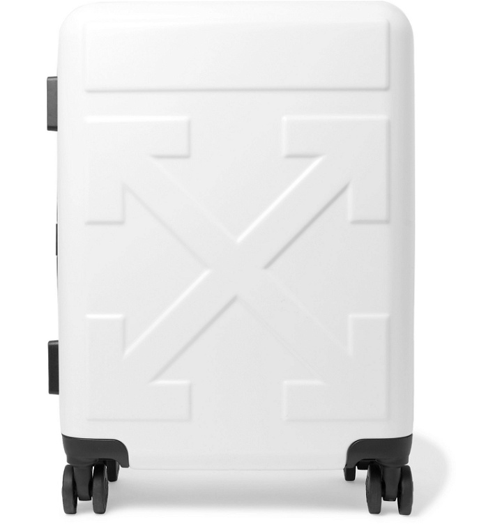 Photo: Off-White - Arrow Polycarbonate Carry-On Suitcase - White