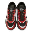 Balmain Black and Red Jace Sneakers