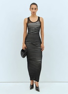 Jean Paul Gaultier Ribbed Mariniere Maxi Dress