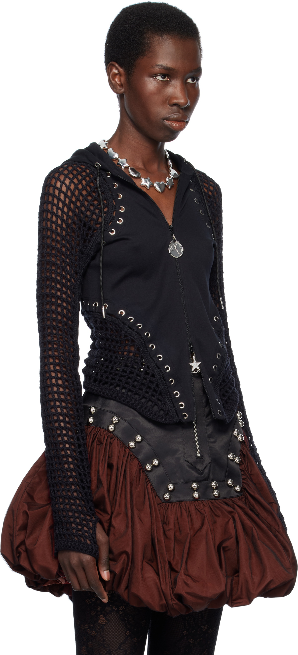 Chopova Lowena Black Tumble Hoodie