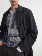KAPITAL - Bandana-Print Patchwork Cotton Overshirt - Blue