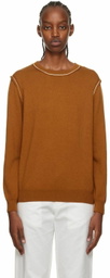Rosetta Getty Orange Exposed Seams Sweater