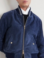 Thom Browne - Suede Blouson Jacket - Blue