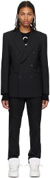 Dolce & Gabbana Black Peaked Lapel Suit
