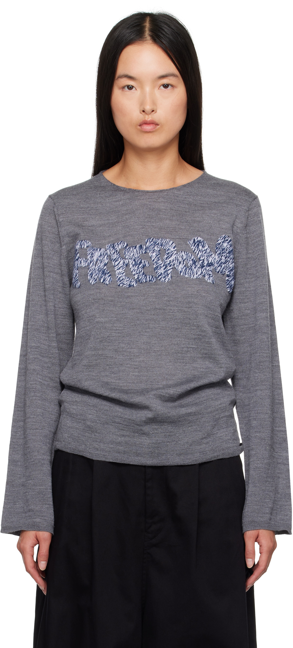 Comme des Garçons Shirt Gray 'Freedom' Sweater